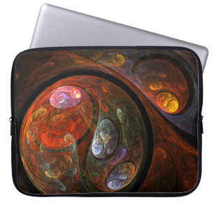 Capa Para Notebook Bolsa de laptop de Abstrato de Conexão Fluid