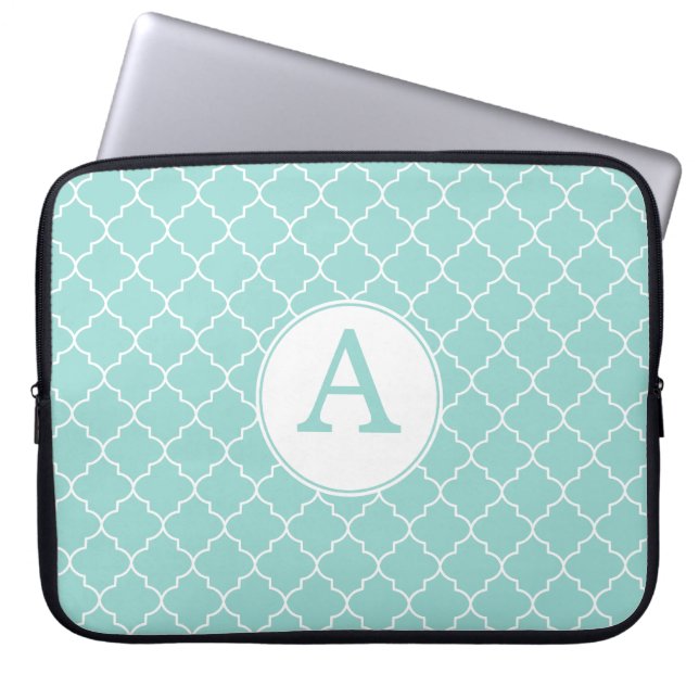 Capa Para Notebook Bolsa de laptop de Aqua Lace Monographic (Frente)