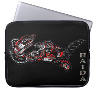 Capa Para Notebook Bolsa de laptop de Arte Indígena Americana Haida O