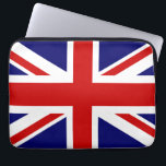 Capa Para Notebook Bolsa de laptop de bandeira britânica | Union Jack<br><div class="desc">Bolsa de laptop de bandeira britânica | Union Jack design. Bandeira branca vermelha e azul em inglês.</div>