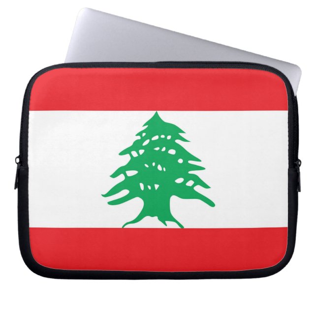 Capa Para Notebook Bolsa de laptop de Bandeira do Líbano (Frente)