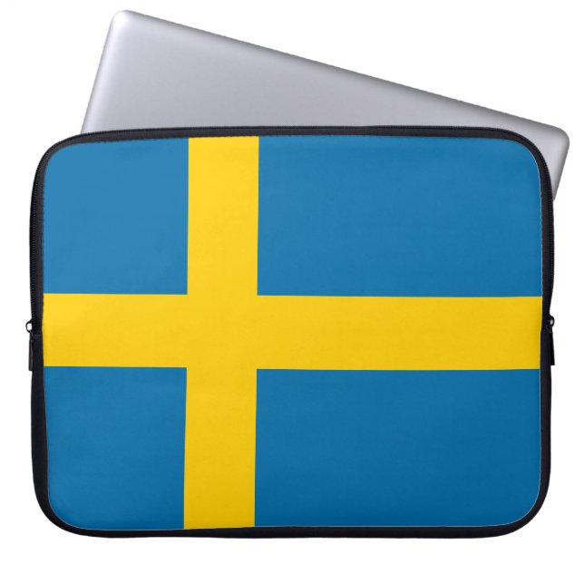 Capa Para Notebook Bolsa de laptop de Bandeira Sueca (Suecia) (Frente)