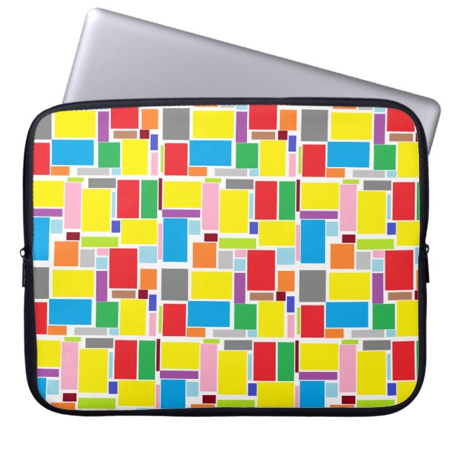 Capa Para Notebook Bolsa de laptop de Blocos de Vibes Positivos Feliz (Frente)