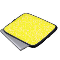 bolsa de laptop de bolinhas amarela neon