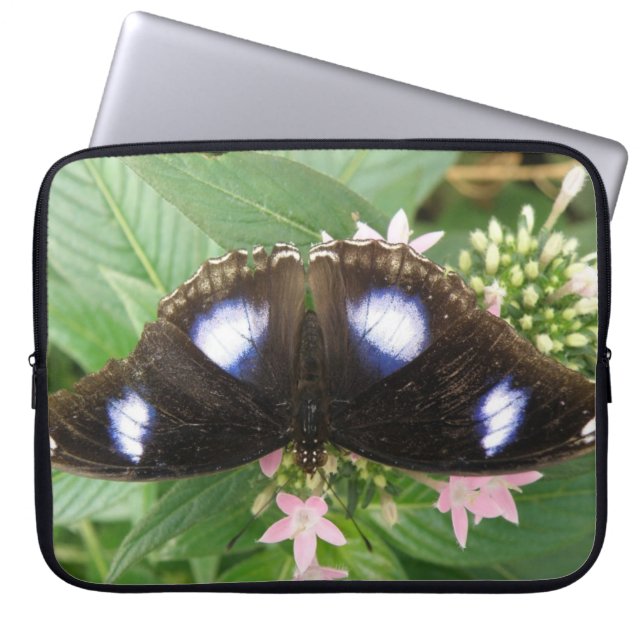Capa Para Notebook Bolsa de laptop de borboleta azul (Frente)