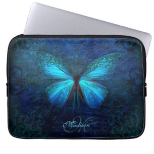 Capa Para Notebook Bolsa de laptop de Borboleta Azul