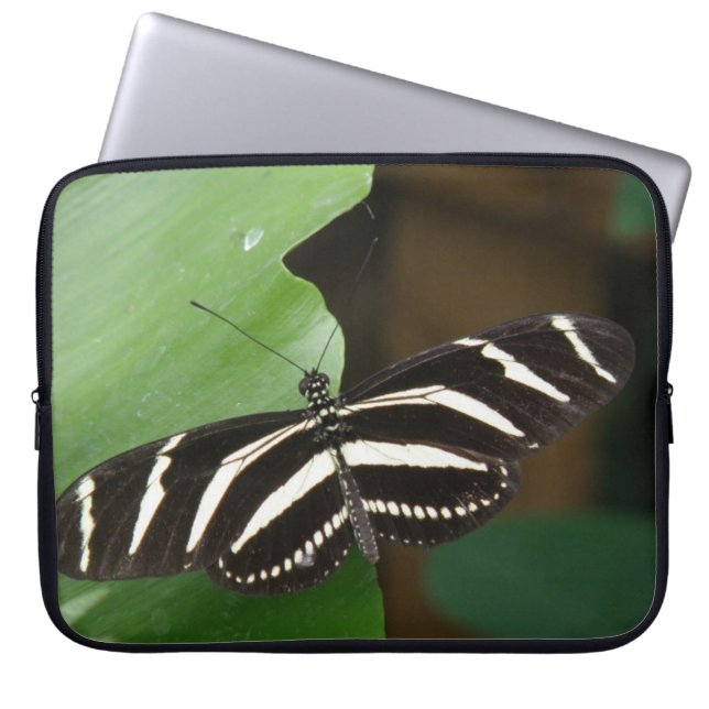 Capa Para Notebook Bolsa de laptop de Borboleta de Zebra bonito (Frente)