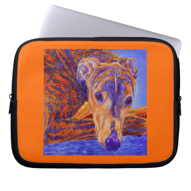 Capa Para Notebook Bolsa de laptop de Brindle Greyhound - "Ace" (Frente)