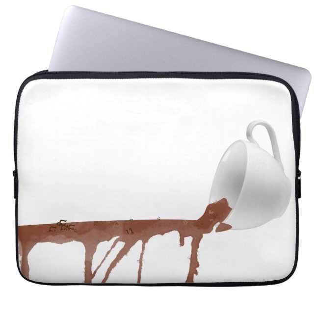 Capa Para Notebook Bolsa de laptop de café esvaziada (Frente)