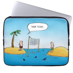 Capa Para Notebook Bolsa de laptop de Cartoons Engraçado de Voleibol 