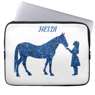 Capa Para Notebook Bolsa de laptop DE CAVALO E GAROTA PERSONALIZADA.