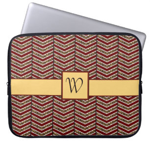 Capa Para Notebook Bolsa de laptop de Chevron de Impressão Leopard