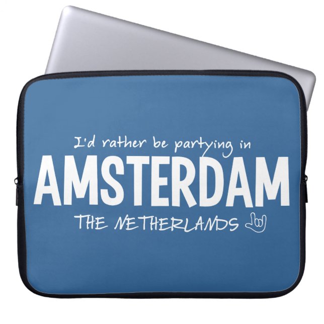 Capa Para Notebook BOLSA DE LAPTOP de cores personalizada AMSTERDAM (Frente)