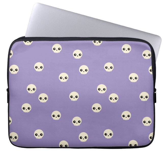 Capa Para Notebook Bolsa de laptop de crânios bonitos (Frente)