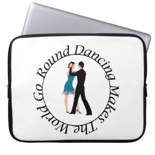 Capa Para Notebook Bolsa de laptop de dança redonda de 15 pol