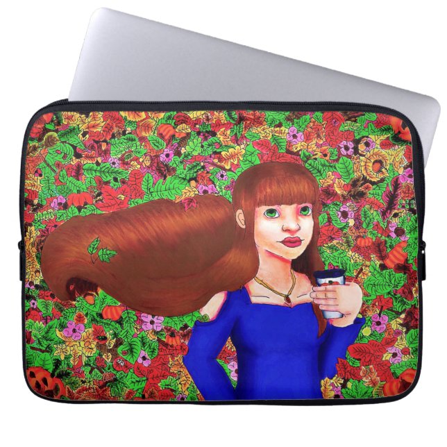 Capa Para Notebook Bolsa de laptop de Desenho de outono (Frente)