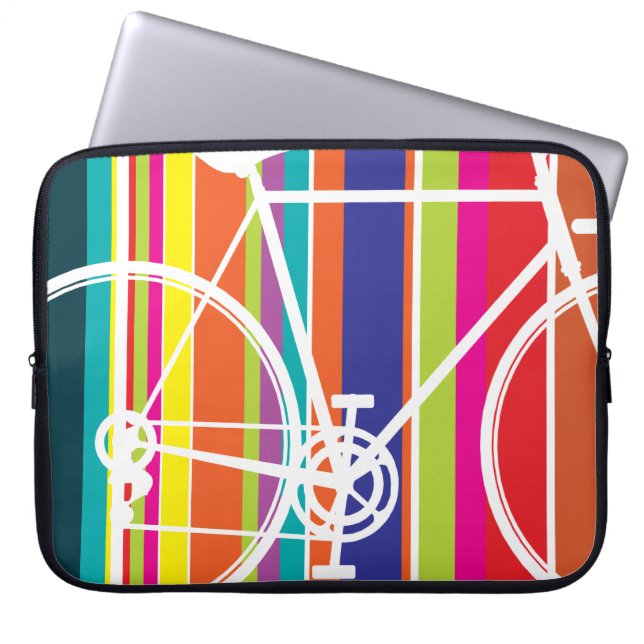 Capa Para Notebook bolsa de laptop de design de bicicleta de várias c (Frente)