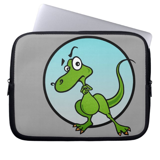 CAPA PARA NOTEBOOK BOLSA DE LAPTOP DE DINOSSAUR DA FUNNHA CARTOON (Frente)