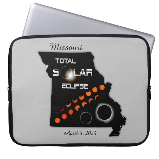Capa Para Notebook Bolsa de laptop de Eclipse Solar do Missouri (Frente)