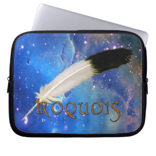 Capa Para Notebook Bolsa de laptop de Espaço de Nação e de Penas IROQ