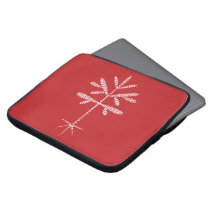 Capa Para Notebook Bolsa de laptop de espuma com sulco branco em verm