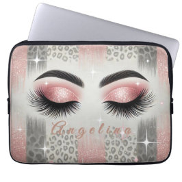 Capa Para Notebook Bolsa de laptop de Eyelashes Rosa Moderno