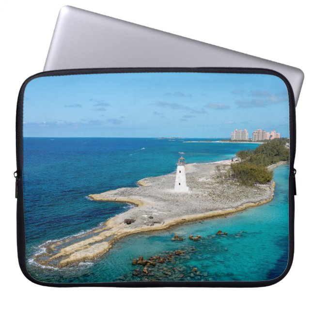Capa Para Notebook Bolsa de laptop de Farol da Ilha das Bahamas (Frente)