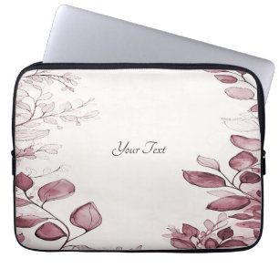 Capa Para Notebook Bolsa de laptop de Folhas Vermelhas Modernas