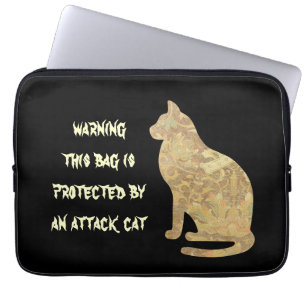 Capa Para Notebook Bolsa de laptop de Gato de Ataque de Aviso