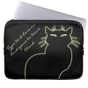 Capa Para Notebook Bolsa de laptop de Gato Negro Personalizar Gato do