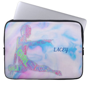 Capa Para Notebook Bolsa de laptop de ginástica com nome personalizad
