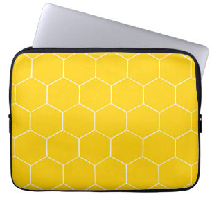 Capa Para Notebook Bolsa de laptop de Hexágonos Amarelos
