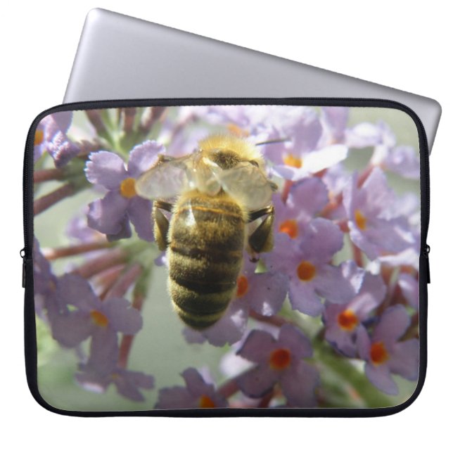 Capa Para Notebook Bolsa de laptop de Honeybee e Buddleia (Frente)