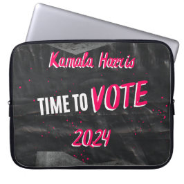 Capa Para Notebook Bolsa de laptop de Kamala Harris. Preto e cinza.