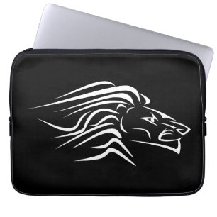 Capa Para Notebook Bolsa de laptop de Leão em Branco - Suas Cores