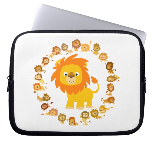 Capa Para Notebook Bolsa de laptop de Leão Mandala de Cartoon Bonito (Frente)