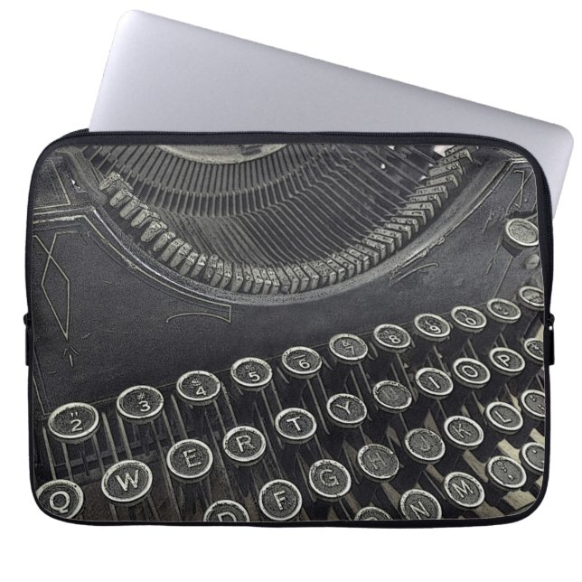 Capa Para Notebook Bolsa de laptop de máquinas de escrever Vintage (Frente)