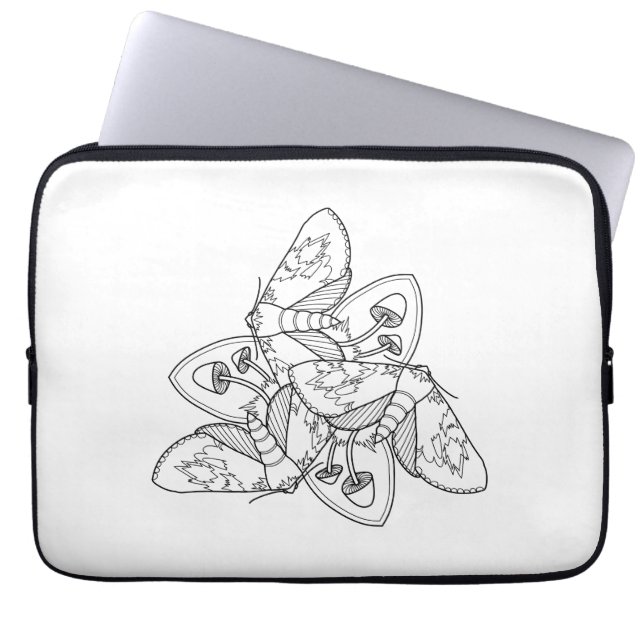 Capa Para Notebook Bolsa de laptop de maruca e cogumelo de 10 polegad (Frente)