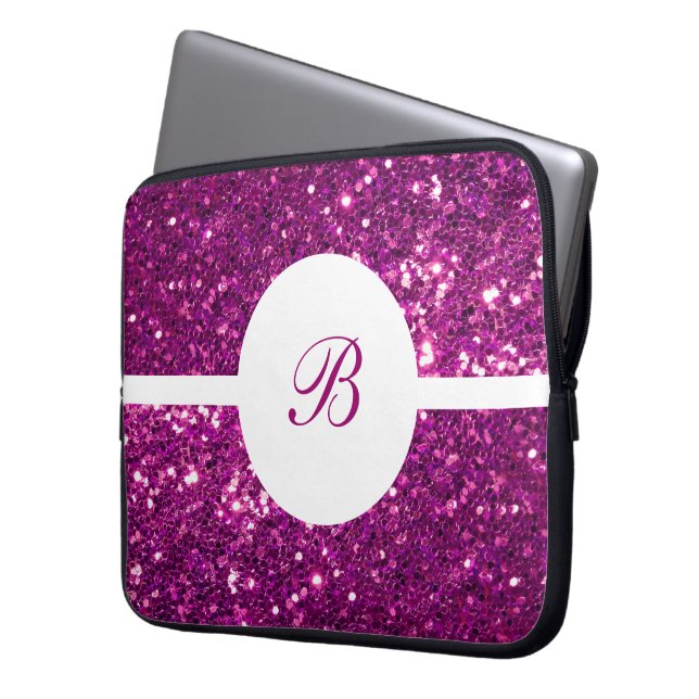 Capa Para Notebook Bolsa de laptop de Meninas Monogramas (Frente Esquerda)