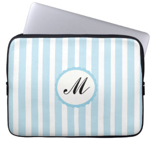 Capa Para Notebook Bolsa de laptop de monograma personalizado branco-