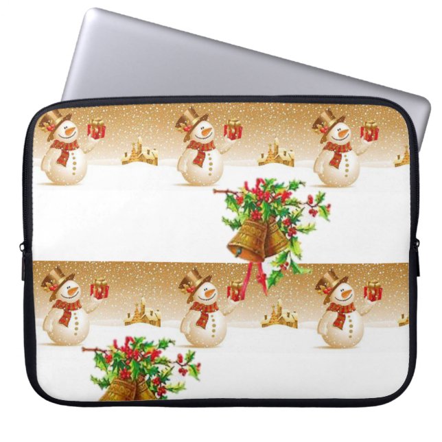 Capa Para Notebook Bolsa de laptop de Natal Neoprene de 15 polegadas, (Frente)