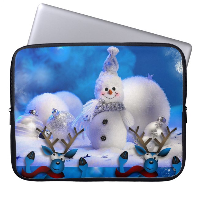 Capa Para Notebook Bolsa de laptop de Natal Neoprene de 15 polegadas, (Frente)