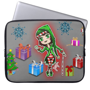 Capa Para Notebook Bolsa de laptop de Natal Neoprene de 15 polegadas,