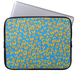 Capa Para Notebook Bolsa de laptop de Neoprene, Borboletas do Ouro em