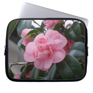Capa Para Notebook Bolsa de laptop de Neoprene com Flor Rosa de 10 po