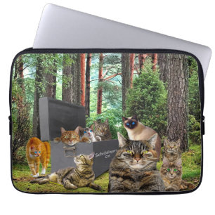 Capa Para Notebook Bolsa de laptop de Neoprene Gato de Schrodinger