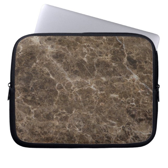 Capa Para Notebook Bolsa de laptop de Neoprene Marble Preto de 10 pol (Frente)