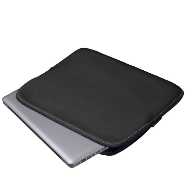 Capa Para Notebook Bolsa de laptop de Neoprene preto sólido de 13 pol (Frente Inferior)