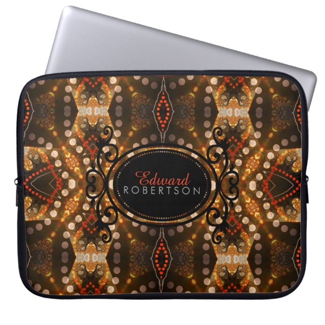 Capa Para Notebook bolsa de laptop de Nome Personalizado de Batik Tri (Frente)