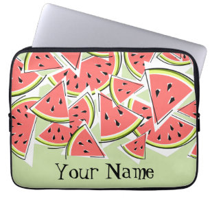 Capa Para Notebook Bolsa de laptop de Nome Verde de Melancia